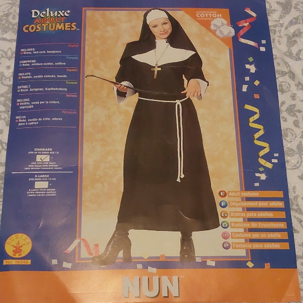 Rubie's Nun Costume for Adults- Black and White